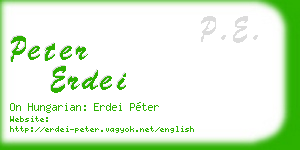 peter erdei business card